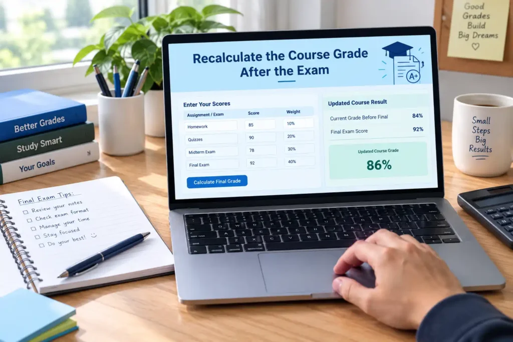 Recalculate the Course Grade After the Exam